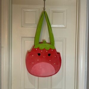 Squishmallows Scarlet the strawberry tote bag